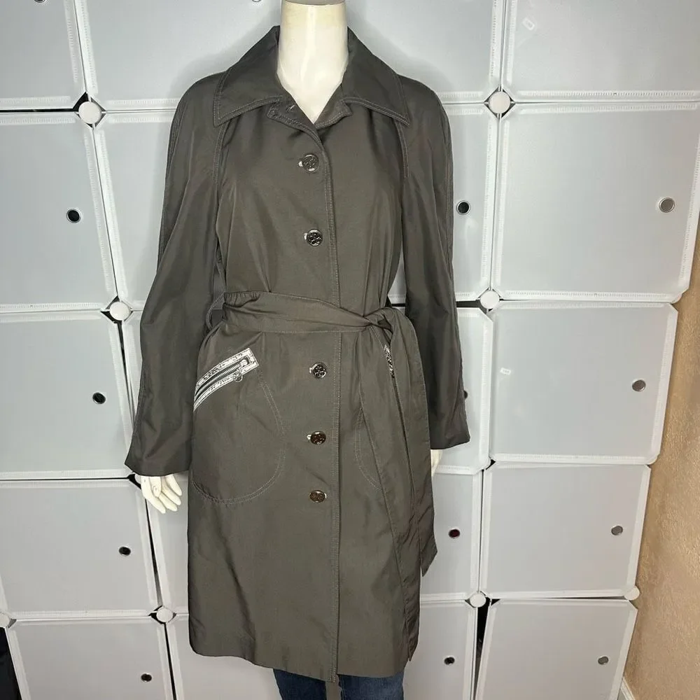 Tory Burch Gray Lightweight Trench Coat